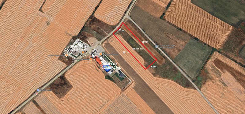 Mihailesti, vanzare teren 24.108 mp DN6/ E70 stradal,